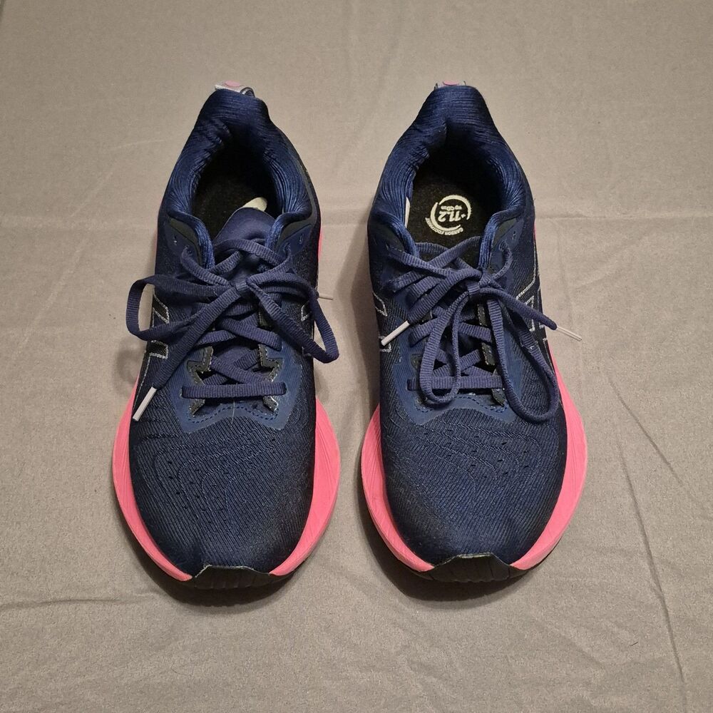 Asics Novablast 4 Women Size 9 Navy Blue Expanse Pink Running Sneakers 1012B510